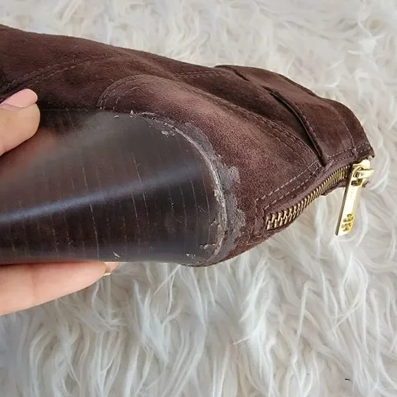 Tory Burch Brown Suede Ankle Boots 8.5 - Picture 8 of 11